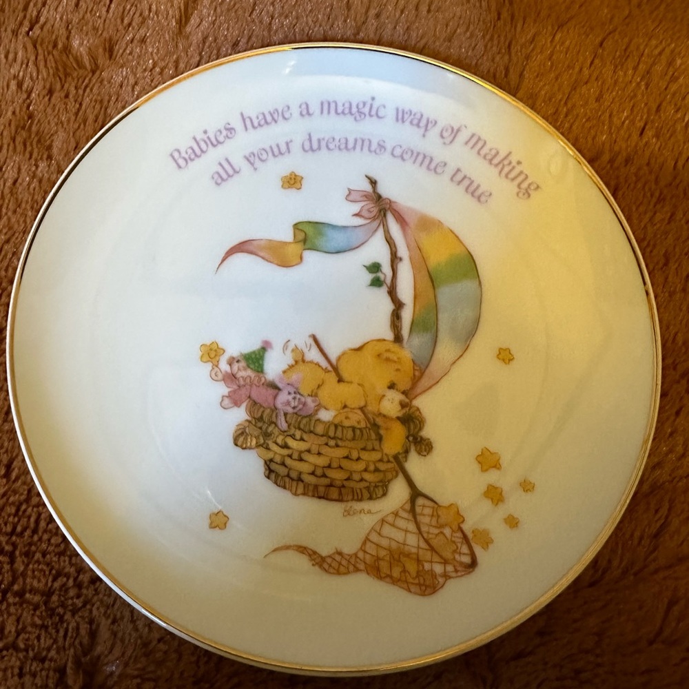 Vintage 1982 American Greetings CARE BEARS Plate Babies Dreams